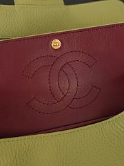 Chanel Mini Flap Bag Grained Calfskin & Gold-Tone Metal Avocado Green AS6573 - 13x20x6cm - 5