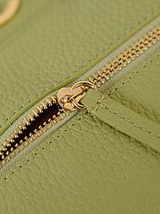 Chanel Mini Flap Bag Grained Calfskin & Gold-Tone Metal Avocado Green AS6573 - 13x20x6cm - 4