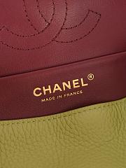 Chanel Mini Flap Bag Grained Calfskin & Gold-Tone Metal Avocado Green AS6573 - 13x20x6cm - 3