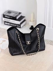 Chanel Tote Grained Calfskin & Gold-Tone Metal Black - 40x26x12cm - 2