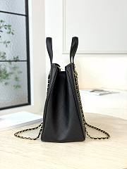 Chanel Small Shopping Bag Calfskin & Gold-Tone Metal Black - 36x30x17cm - 6