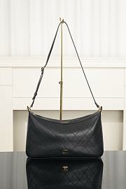 Chanel Hobo Handbag Lambskin, Calfskin & Gold-Tone Metal Black AS6615 - 35.5x24.5x7.5cm - 4