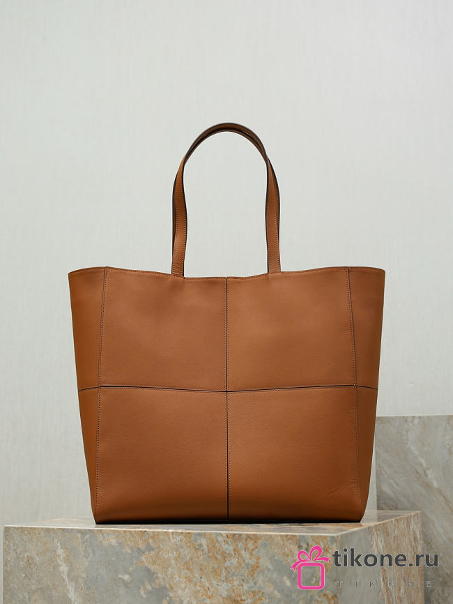 YSL Paris 4 Carré Tote in Brown Leather - 35x35x16.5cm - 1