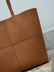 YSL Paris 4 Carré Tote in Brown Leather - 35x35x16.5cm - 2