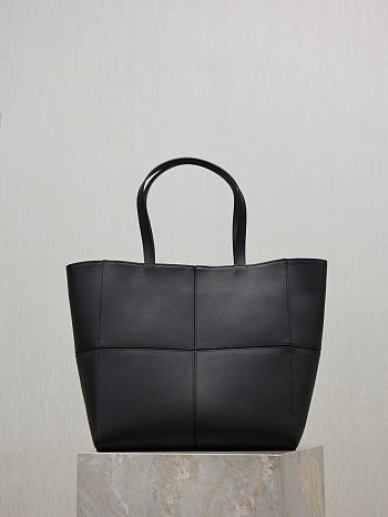 YSL Paris Small 4 Carré Tote in Black Leather - 29x29x15cm 