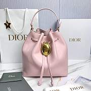 Dior Médaillon Bucket Bag Ballet Pink Smooth Calfskin - 27x24x12.5cm - 1