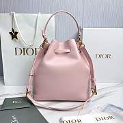Dior Médaillon Bucket Bag Ballet Pink Smooth Calfskin - 27x24x12.5cm - 4