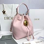 Dior Médaillon Bucket Bag Ballet Pink Smooth Calfskin - 27x24x12.5cm - 3