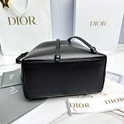 Dior Médaillon Bucket Bag Black Smooth Calfskin - 27x24x12.5cm - 4