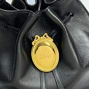 Dior Médaillon Bucket Bag Black Smooth Calfskin - 27x24x12.5cm - 2
