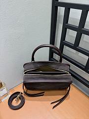 Loewe Medium Amazona 180 Bag in Suede Dark Chestnut - 28x11x22.5cm - 3