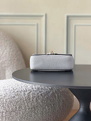 Chanel Mini Flap Bag Grained Calfskin & Gold-Tone Metal Gray AS6573 - 13x20x6cm - 5