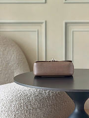 Chanel Mini Flap Bag Grained Calfskin & Silver-Tone Metal Taupe AS6573 - 13x20x6cm - 5