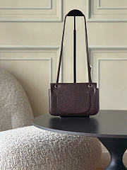 Chanel Mini Flap Bag Grained Calfskin & Silver-Tone Metal Chocolate AS6573 - 13x20x6cm - 2