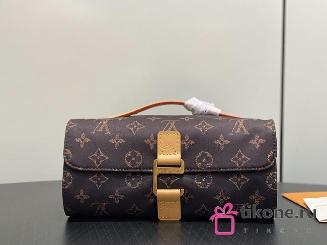 LV Hanging Toiletry Bag Monogram Silk Tech M2A500 - 23x17x11cm - 1