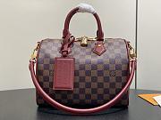 LV Speedy Soft 25 Damier Ebène/Monogram Rouge M3A350 - 26x19x15cm - 1