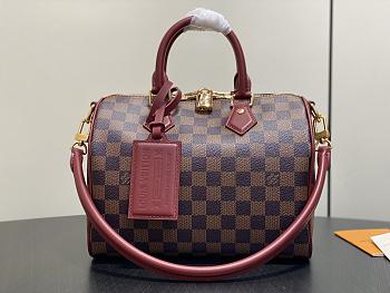 LV Speedy Soft 25 Damier Ebène/Monogram Rouge M3A350 - 26x19x15cm