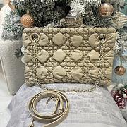 Small Dior Milly-La-Forêt Bag Sand-Colored Puffy Macrocannage Calfskin - 33x24x5cm - 1