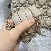 Small Dior Milly-La-Forêt Bag Sand-Colored Puffy Macrocannage Calfskin - 33x24x5cm - 5