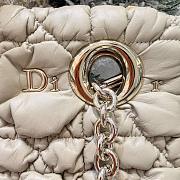 Small Dior Milly-La-Forêt Bag Sand-Colored Puffy Macrocannage Calfskin - 33x24x5cm - 4