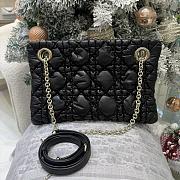 Small Dior Milly-La-Forêt Bag Black Puffy Macrocannage Calfskin - 33x24x5cm - 1