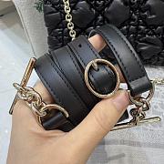 Small Dior Milly-La-Forêt Bag Black Puffy Macrocannage Calfskin - 33x24x5cm - 5