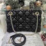 Small Dior Milly-La-Forêt Bag Black Puffy Macrocannage Calfskin - 33x24x5cm - 4