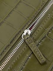 Chanel Maxi Flap Bag Crocodile Embossed Calfskin & Silver-Tone Metal Khaki AS6233 - 38.5x26x11cm - 5