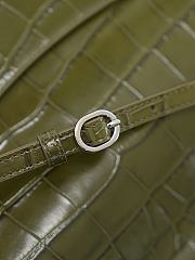 Chanel Maxi Flap Bag Crocodile Embossed Calfskin & Silver-Tone Metal Khaki AS6233 - 38.5x26x11cm - 6