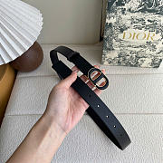 Dior 30 Montaigne Belt Black Smooth Calfskin 25mm - 6