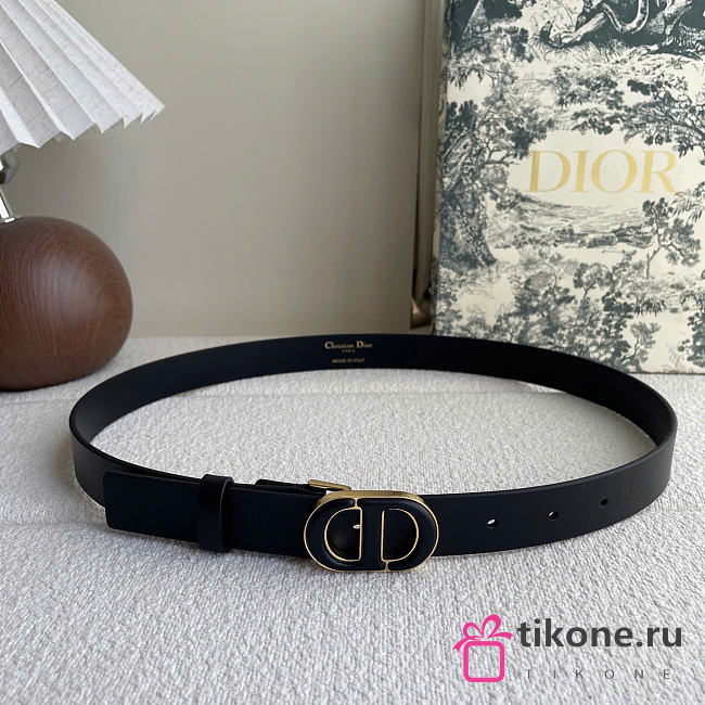 Dior 30 Montaigne Belt Black Smooth Calfskin 25mm - 1