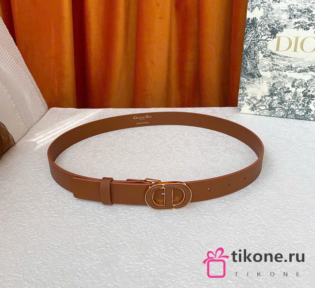Dior 30 Montaigne Belt Brown Smooth Calfskin 25mm - 1