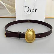Dior Medaillon Belt Cocoa Smooth Calfskin 25mm - 5
