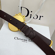 Dior Medaillon Belt Cocoa Smooth Calfskin 25mm - 2