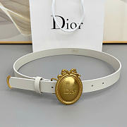 Dior Medaillon Belt Craie Smooth Calfskin 25mm - 5