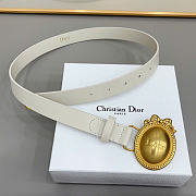 Dior Medaillon Belt Craie Smooth Calfskin 25mm - 3