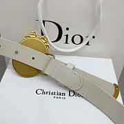 Dior Medaillon Belt Craie Smooth Calfskin 25mm - 4