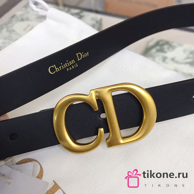 Dior Saddle Belt Black Ultrasoft Calfskin 20mm - 1