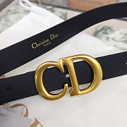 Dior Saddle Belt Black Ultrasoft Calfskin 20mm - 1