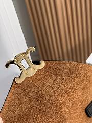 Celine Small Flair In Suede Calfskin And Glossy Lambskin Camel/Black - 24x12x9cm - 6