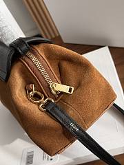 Celine Small Flair In Suede Calfskin And Glossy Lambskin Camel/Black - 24x12x9cm - 4