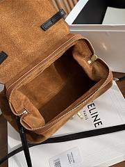 Celine Small Flair In Suede Calfskin And Glossy Lambskin Camel/Black - 24x12x9cm - 2