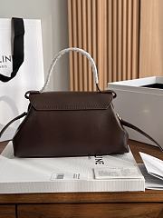 Celine Small Flair In Shiny Calfskin Chestnut - 24x12x9cm - 3