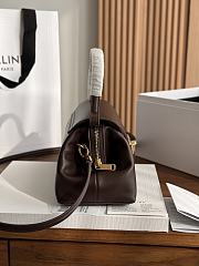 Celine Small Flair In Shiny Calfskin Chestnut - 24x12x9cm - 2