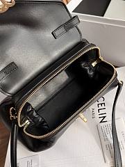 Celine Small Flair In Shiny Calfskin Black - 24x12x9cm - 2