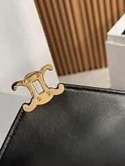 Celine Small Flair In Shiny Calfskin Black - 24x12x9cm - 4