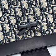 Small Dior Promenade Flap Bag Blue Dior Oblique Jacquard and Smooth Calfskin - 25x16x7cm - 6