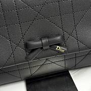 Small Dior Promenade Flap Bag Black Flat Cannage Calfskin - 25x16x7cm - 5