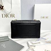 Small Dior Promenade Flap Bag Black Flat Cannage Calfskin - 25x16x7cm - 3