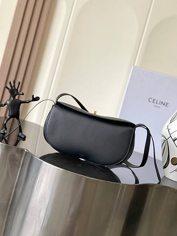 Celine Little Hot Dog Natural Calfskin Black - 26x20x8cm